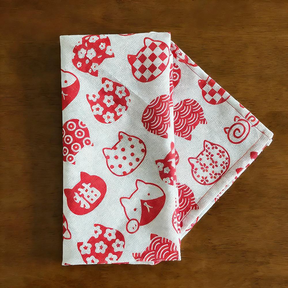 Hand Towel Multiple Sizes Japanese Handkerchief Furoshiki Bento Wrapping Cloth New Year Wedding Festival Gift Package Kerchief