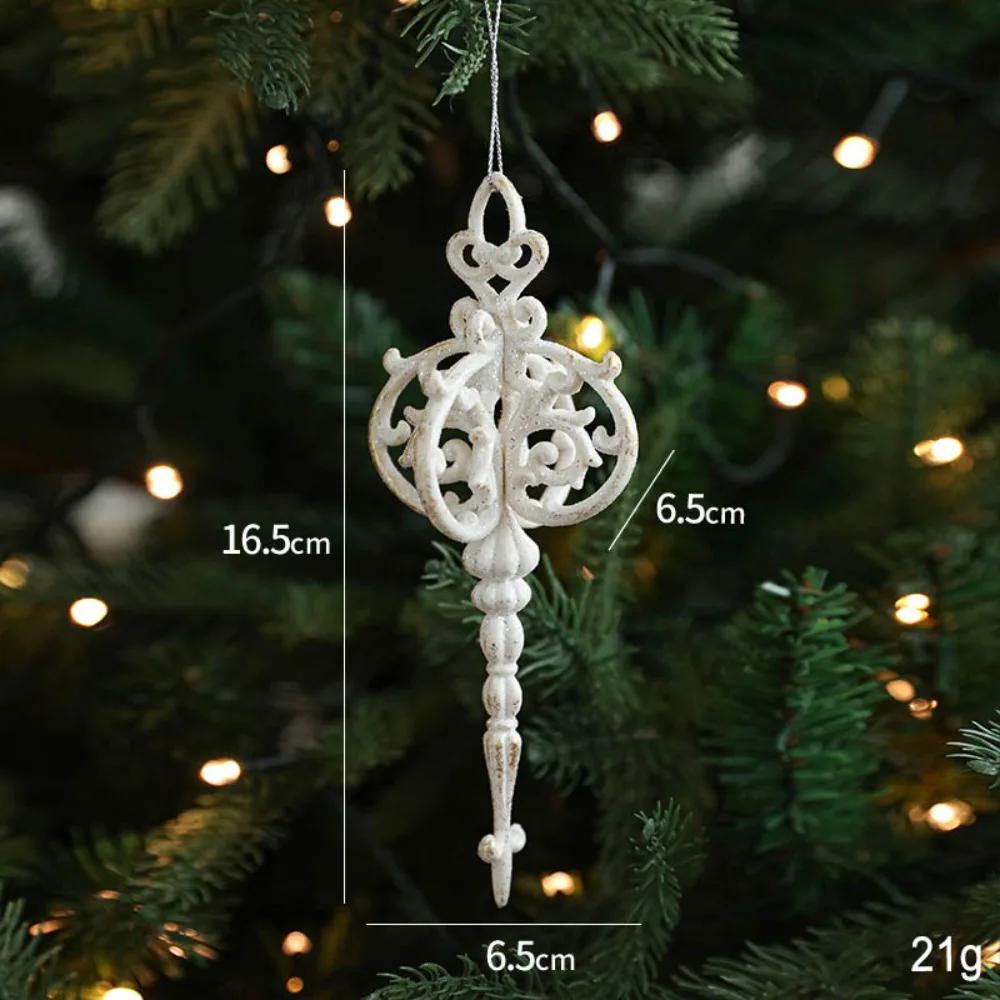 New Plastic Christmas Pendants Sequin DIY Christmas Tree Decorations Snowflake Indoor Outdoor Velvet Hanging Christmas