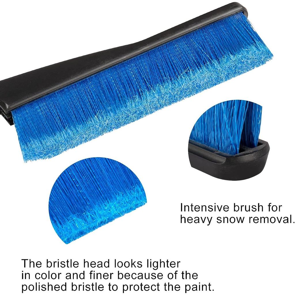 Car Ice Scraper Snow Brush, 2 In 1 Car Cleaning Brush, Snow Brush, Car Snow Brush, Retractable Winter Snow Brush with Non-Slip Foam Handle