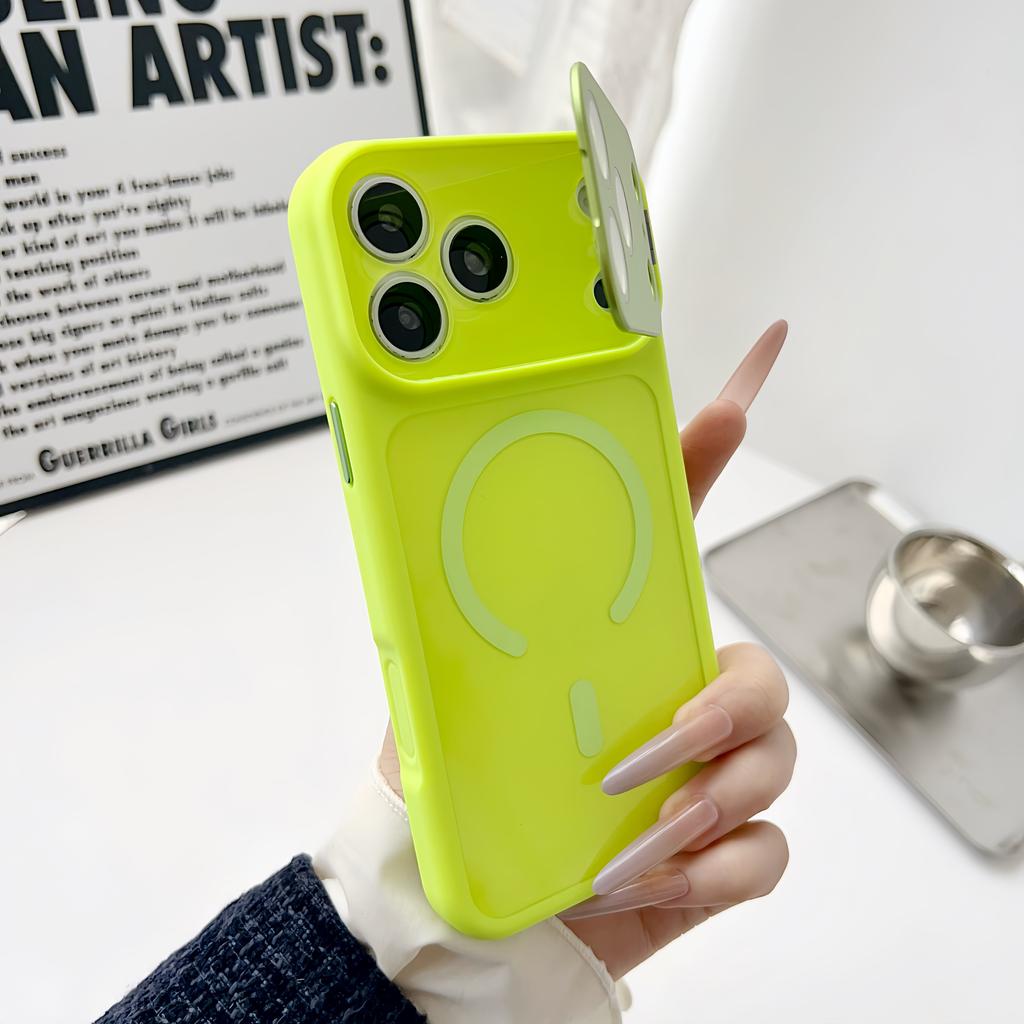 Metal Lens Holder Magnetic For Case For For Iphone 17 16 Plus 1 14 13 12 Pro Max Wireless Charging Acrylic Hard Back Cover