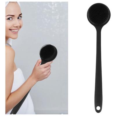 Silicon Body Scrubber Bath Brush Long Handle Shower Back Cleaning Silica Gel Bathing Accessories Cellulite Massager PBT PP