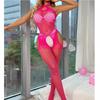 Women Thigh High Mesh Female Jumpsuit See Through Stockings Sexy Lingerie Suit Fishnet Transparent Elastic Sheer Lace Bodysuit
