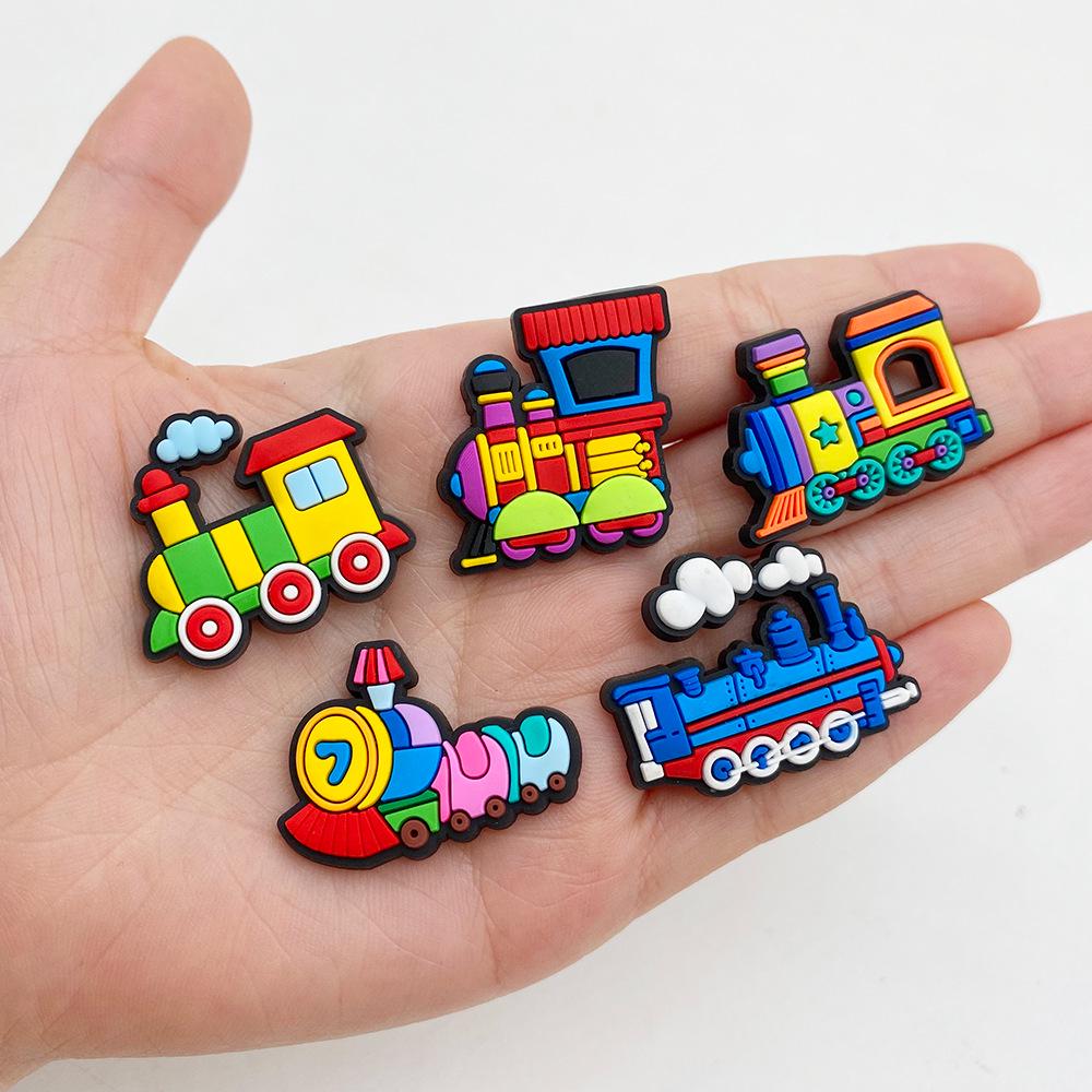 Cartoon Train Charms DIY PVC Shoe Decorations