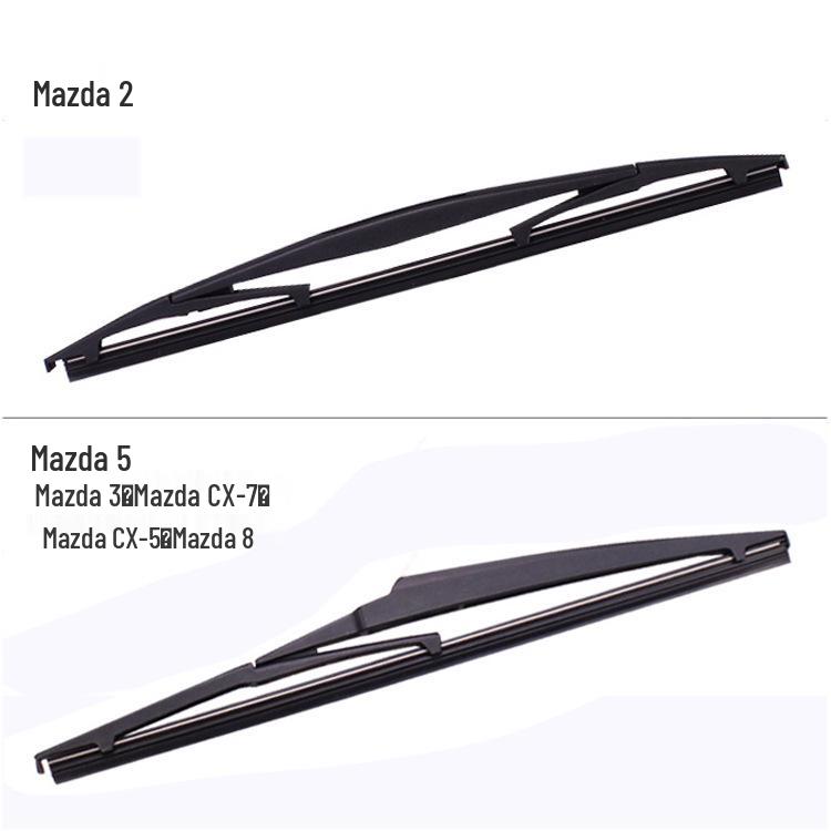Compatible Rear Wiper for Mazda Models: 2, 3, 5, 6 Ruiyi, 8, CX-4, CX-5, CX-7, Xingcheng and Angkesaila