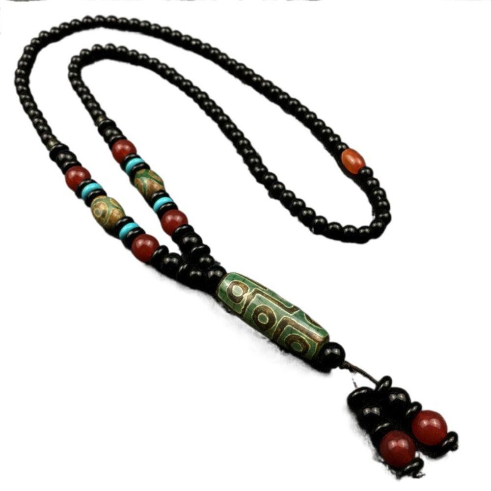 Agates Pendant Sweater Chain Girl Necklace Fashion Jewelry Men Necklace Ethnic Style Necklace