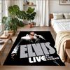 Tappeto in Peluche di Velluto di Cristallo con Stampa di Elvis Presley Anti?Indumenti da notte?Tappeto da Pavimento Resistente per Decorazione Domestica Interna