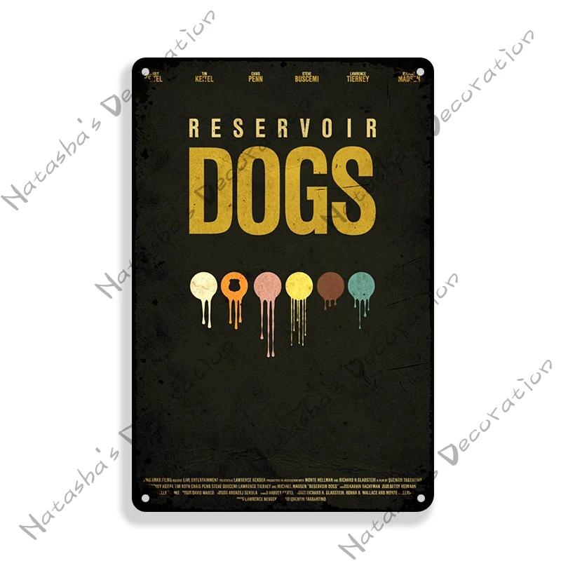 Reservoir Dogs Poster Klassischer Film Metallposter Vintage Metallschild Bar Zuhause Garage Wanddeko Metallplakette Industrielle Deko