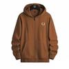 Herren Kapuzenjacke mit gesticktem Logo, Freizeit - Einfarbige, Langarm, Reißverschluss, Kordelzug, Ideal für Frühjahrsportbekleidung