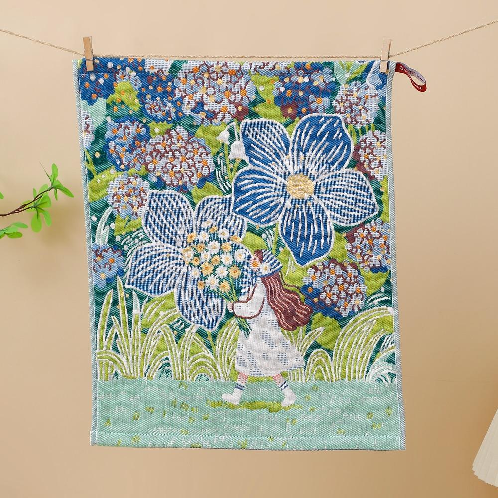 

34x40cm Large Hand Towel Cartoon Quick Dry Kitchen Towel 4 Layer Cotton Gauze Decorative Tea Towel Kindergarten Children