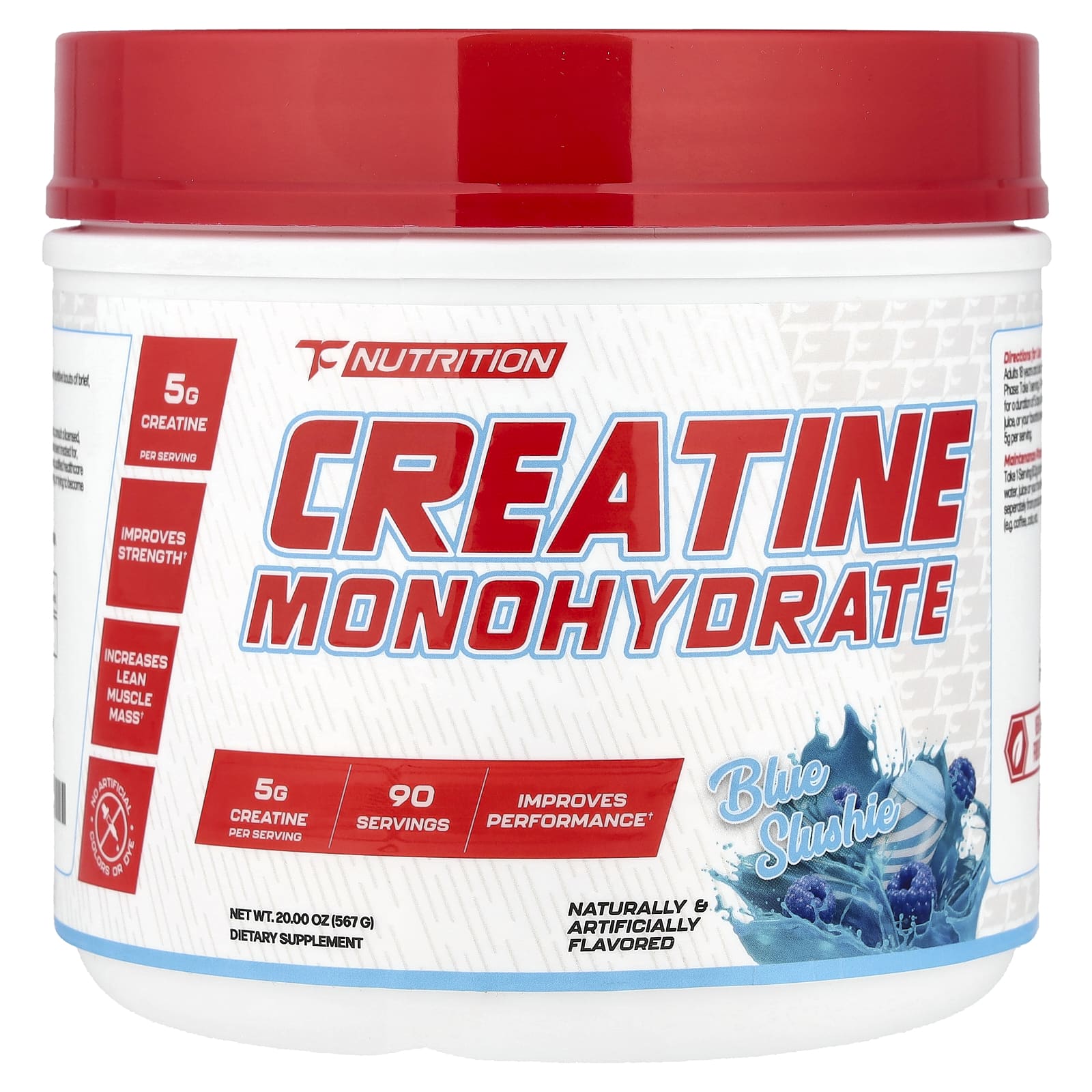 

TC Nutrition, Creatine Monohydrate, Blue Slush, 20 oz (567 g)
