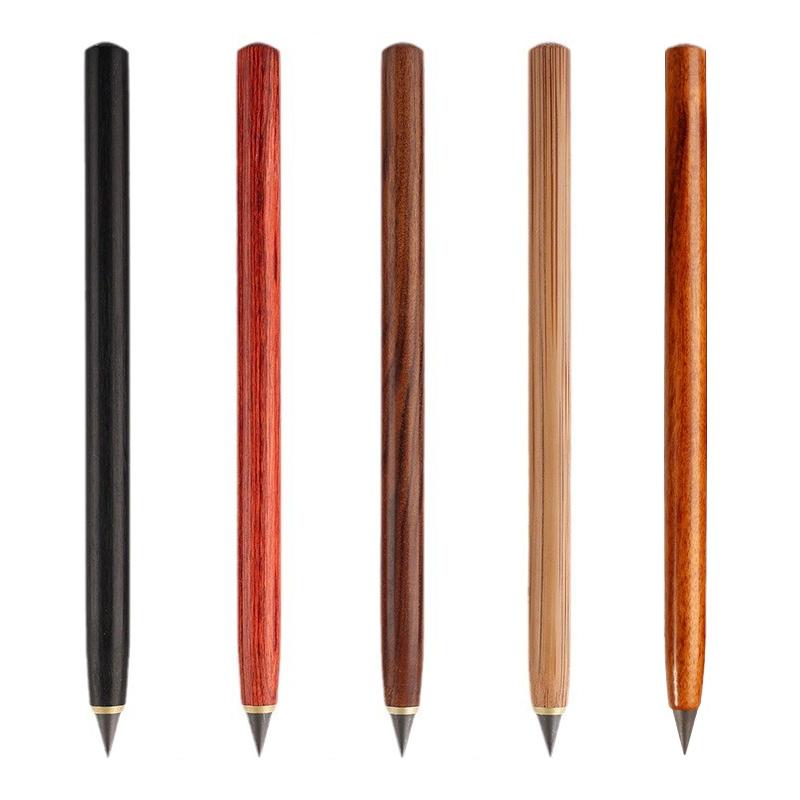 Wooden Eternal Pencil No Sharpening Unbreakable Endless Writing Sketching for Kids Art School Office Supplies Stationery