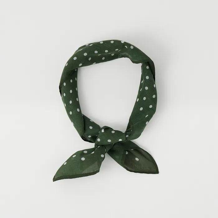 Leau dot bandana_khaki