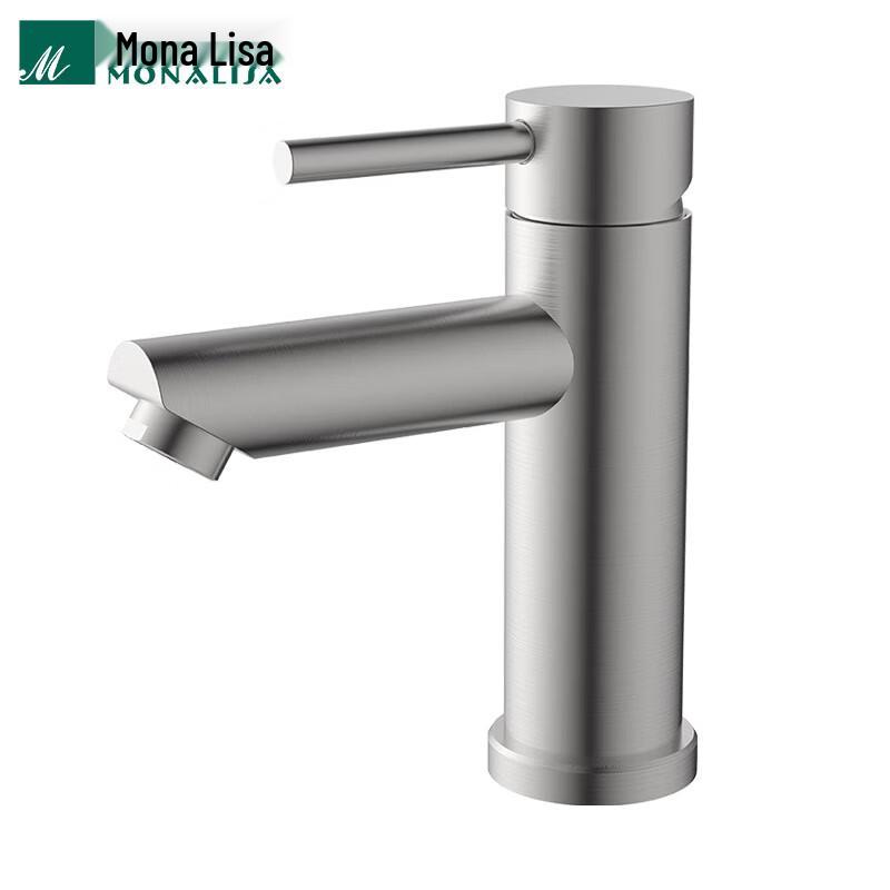 Mona Lisa Brushed Stainless Steel Basin Faucet