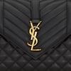 SAINT LAURENT ENVELOPEMATELASSE Lambskin Envelope Bag, Crossbody Bag, Shoulder Bag Medium Women's Black 600185-AACT7-1000