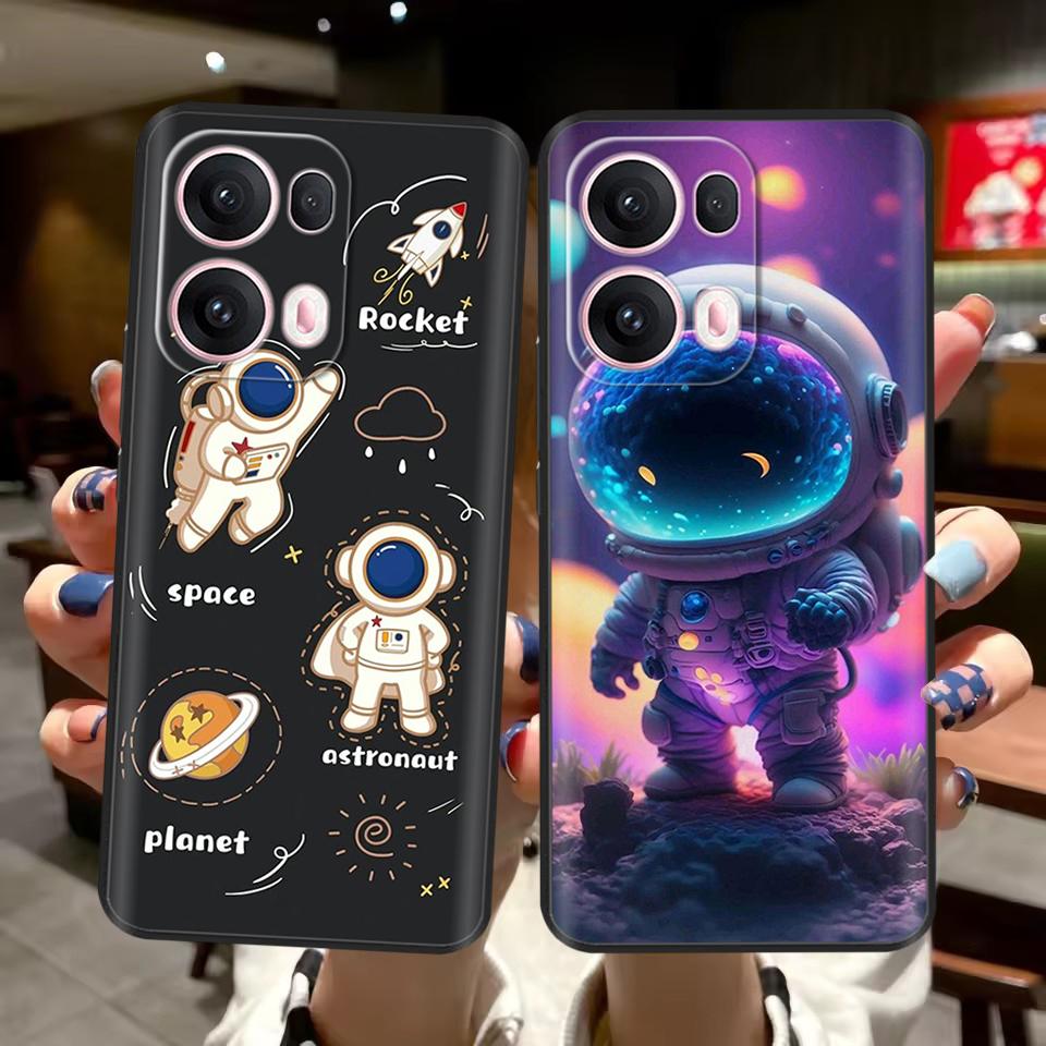 Silicone Case For OPPO Reno 13 Pro Cover CPH2697 PKK110 Cute Cartoon Painted Shockproof Fundas For OPPO Reno 13 5G Reno13 Covers
