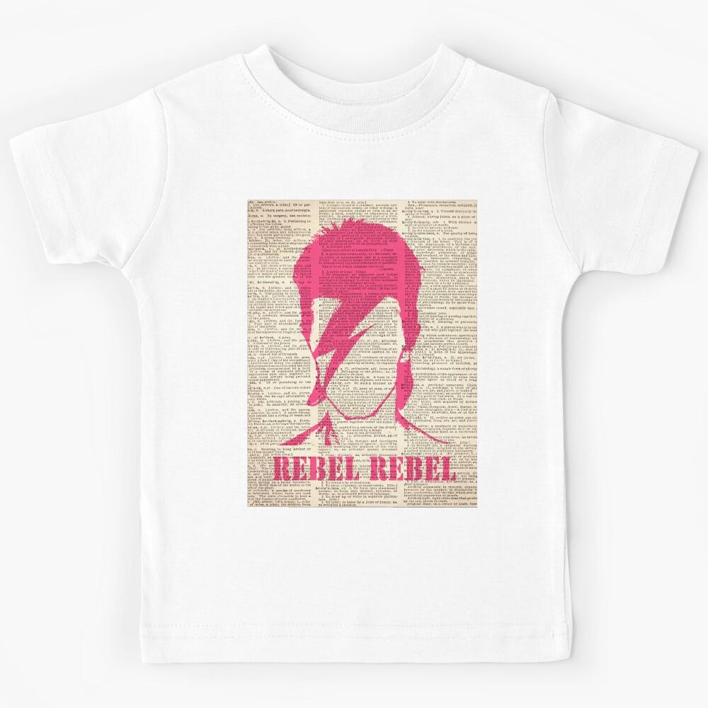 REBEL REBEL #pink-on dictionary page Kids T-Shirt 120