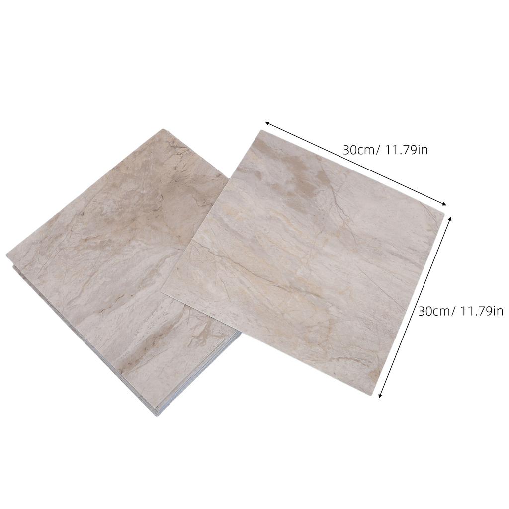 20Pcs Waterproof Marble Tiles Peel Stick Floor Stickers Thick PVC Wear Resistant Flooring Kitchen Bathroom Home Decor