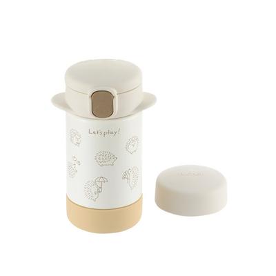 Richell 2cestný nerezový hrneček se slámkou 160 ml, slonová kost, 1 kus