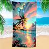 1 Stück Sommer Sonnenuntergang Ozean Strandtuch Schnelltrocknend Mikrofaser Landschaft Badetuch Groß Sport Schwimmtücher Für Pool Urlaub Party