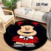 Mafalda Round Area Rug Carpet Rug For Living Room Bedroom Sofa Playroom Decor Nonslip Floor Mat