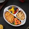 304 Stainless Steel Dinner Plate Food Grade Divided Serving Tray Kitchen Dishes Lunch Container For School Canteen Tableware