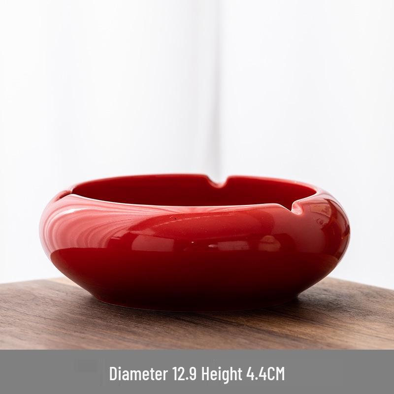Engravable Ceramic Wedding Ashtray - Creative Red Design for Home or Living Room