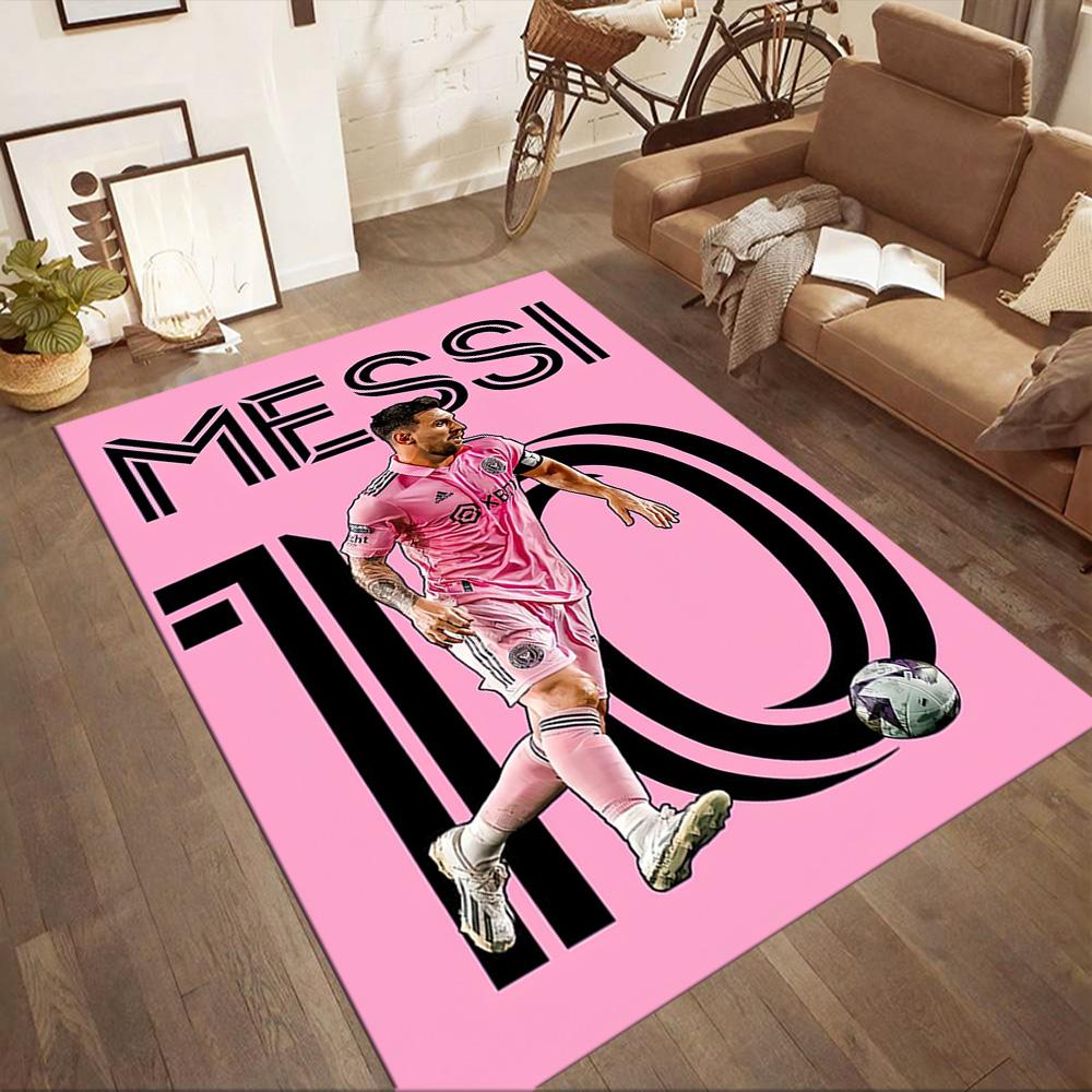 Messi's Iconic Number 10 Square Rugs Are a Great Choice for Living Rooms, Bedrooms, Home Décor, and As Gifts.