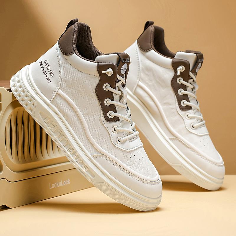 New Men's Classic Fashion High Top Thick Sole Skateboarding Shoes Comfortable Soft Sole Basketball  Sneakers