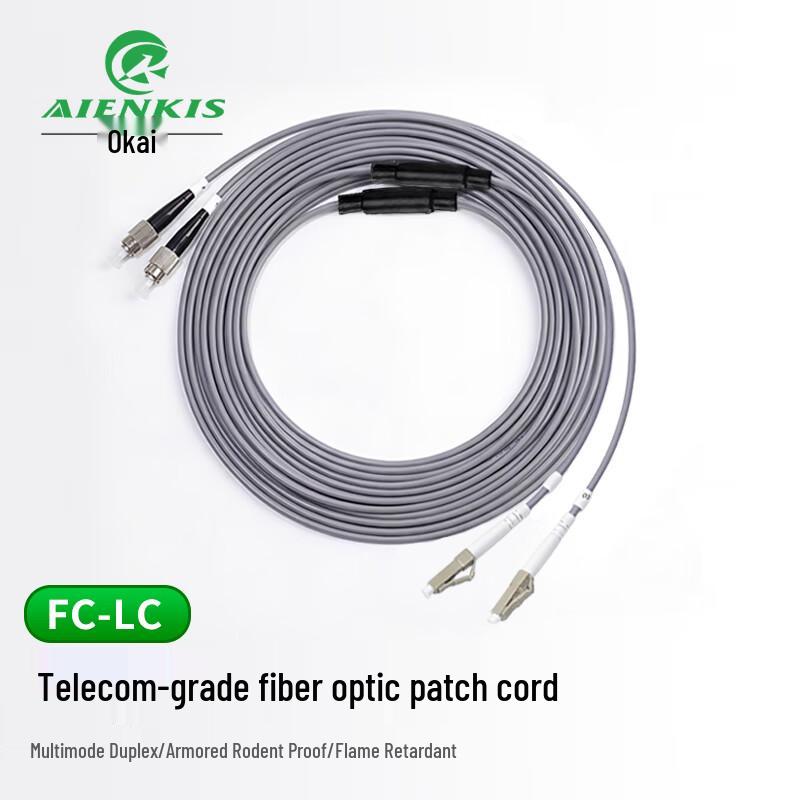 AIENKIS Armored OM2 Multimode Fiber Optic Patch Cable