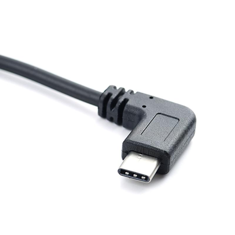 Space Saving Right Angle USB 2.0 To USB C Adapter Cable Cord With Reversible Design For Fast Charging And Data Transfer