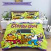 3-teiliges Scooby Doo Mystery Machine Bettwäsche-Set (1 Bettbezug + 2 Kissenbezüge Ohne Kissenkern), Hochauflösender Druck für Zuhause und Wohnheim.F