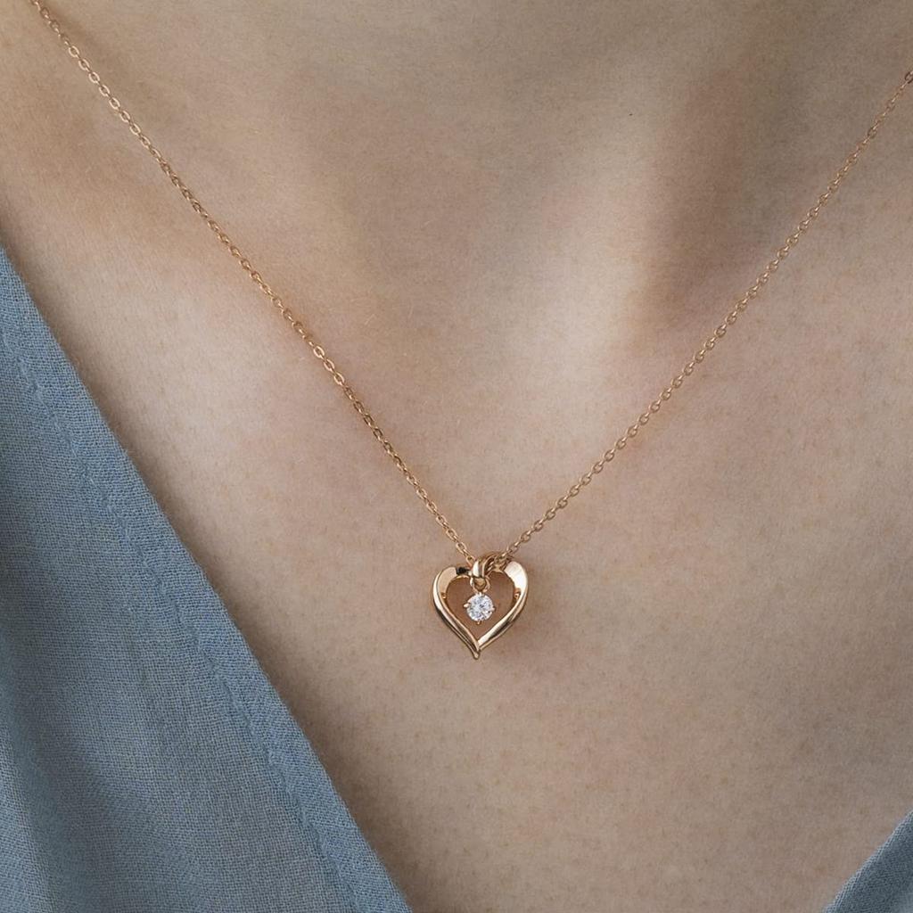 [Canal 4℃] Silver Pink Gold Necklace 151824121025