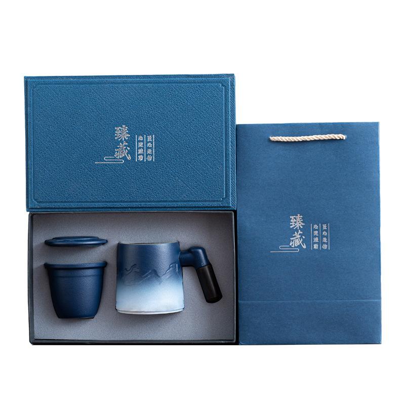 Ceramic Cup, Office Water Cup, Enterprise Business Companion Gift, Gift Box Set for Customers, Company Annual Meeting Activities