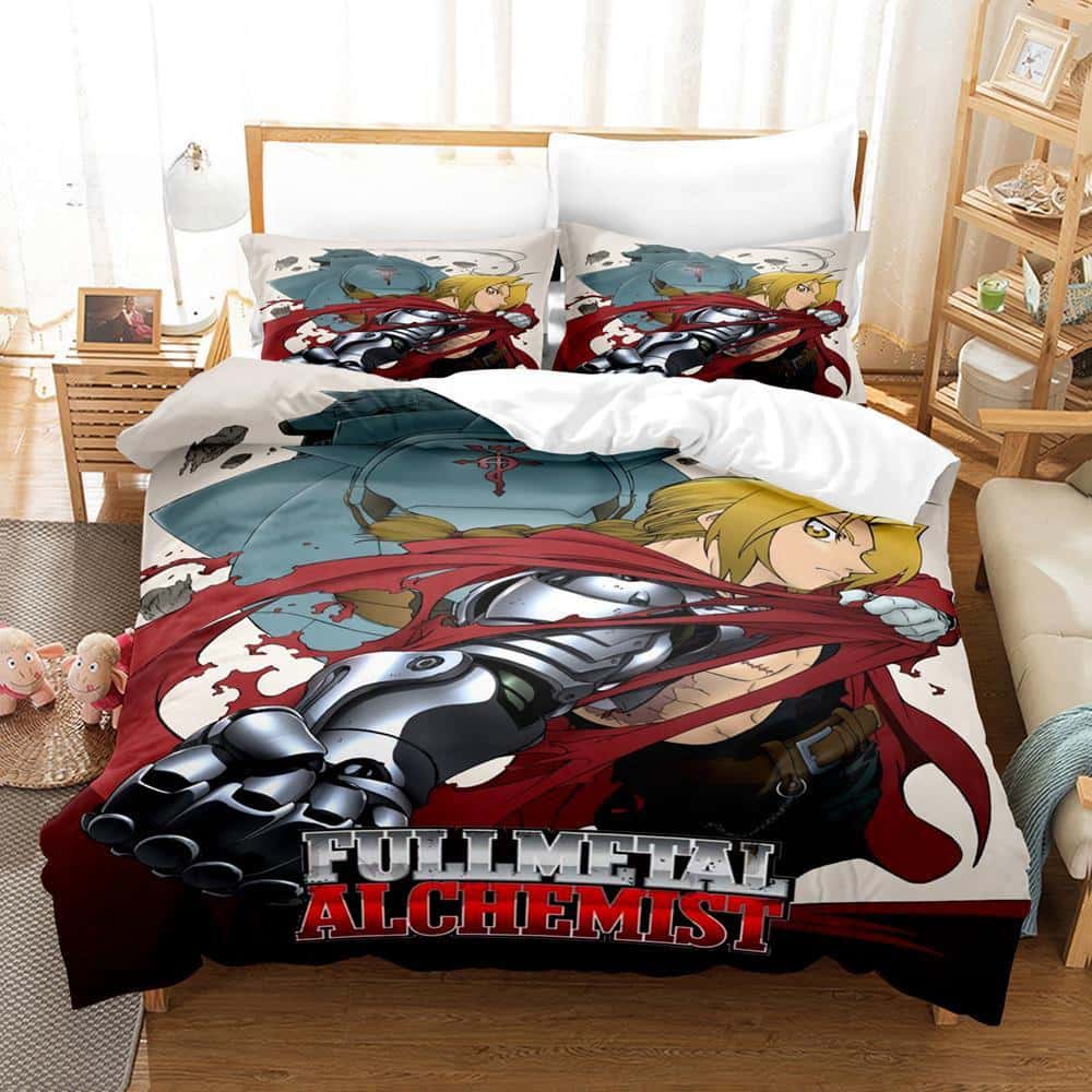 3D Printed Cartoons Fullmetal Alchemist Bedding Set Single Twin Full Queen King Size Bed Set Adult Kid Bedroom Duvet Cover Sets