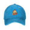 Calcifer Hiking Baseball Cap Structured Fit Sports And Fitness Vintage Washed Denim Hat