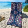 Bohemian Floral Beach Towel Colorful Ethnic Print Towel Soft Absorbent Quick Dry Towel for Beach Yoga