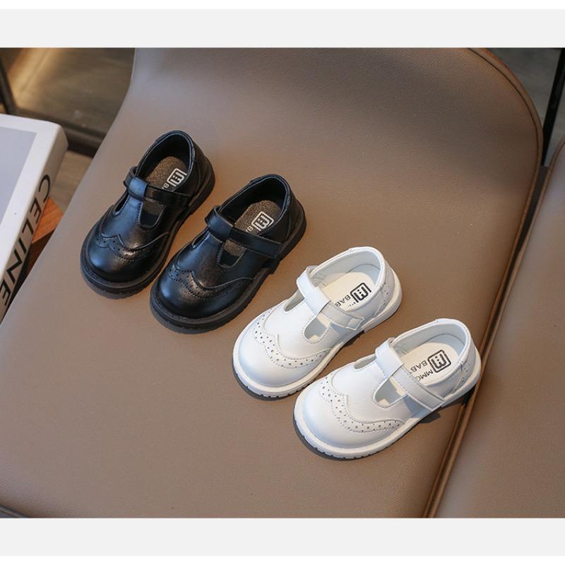 Korean Fashion Versatile Casual Little Girls Princess Leather Children Shoes