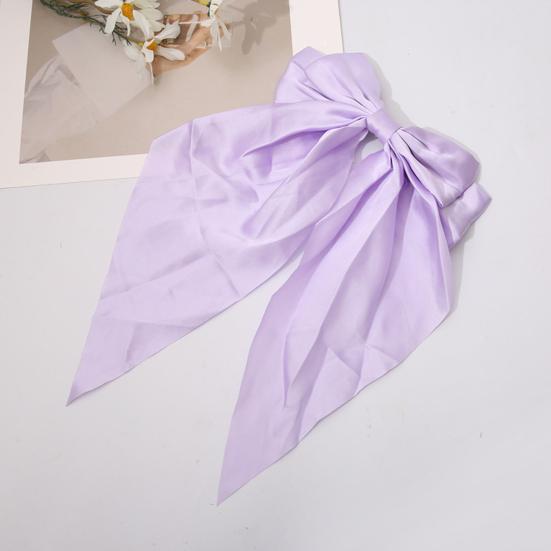 Hairpin Bow Theme Chiffon Long Ribbon Hair Clip Bright Color Lightweight Back Head Hair Claw Hair Accessories