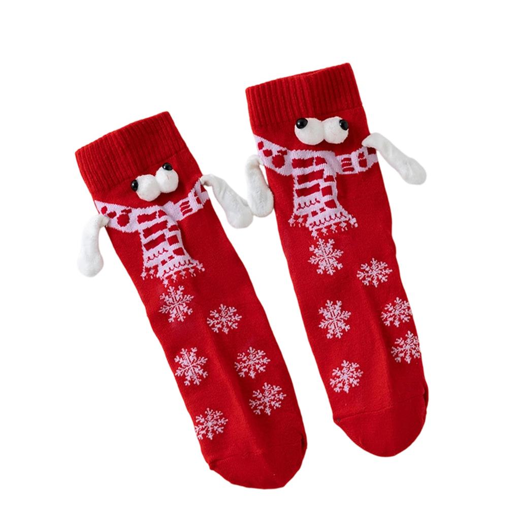 Christmas Decorations Christmas Hand In Hand Socks Couple Socks Personalized Eyes Magnetic Magnet Stone