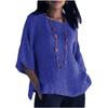 Sommermode Rundhals Damen Locker Bluse Einfarbig Übergröße Kurzarm Lässig Einfaches T-Shirt Elegant Büro Damen Top Damenbekleidung