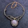 Rose Quartz Gemstone Handmade Copper Wire Wrap Jewelry Necklace 18" ET-4945
