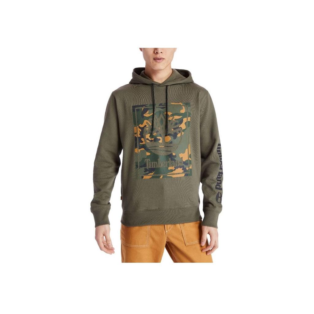 Timberland Camouflage Print Casual Fleece Hoodie Men hoodies Green A2CN5-A58