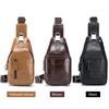 Sac à bandoulière en cuir pour hommes sac à bandoulière étanche sac à dos d'épaule de poitrine pour la randonnée à vélo