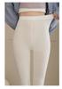 Women's Spring 2026 High-Waist Gray Leggings - Stretchy, Slimming, Simple, and Skin-Friendly Nine-Point Pants