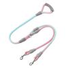 Gradient Color Dual Dog Leash Set 360° Swivel Adjustable Dog Running Leash Anti-Tangle Hands Free Twin Lead for Two Dogs