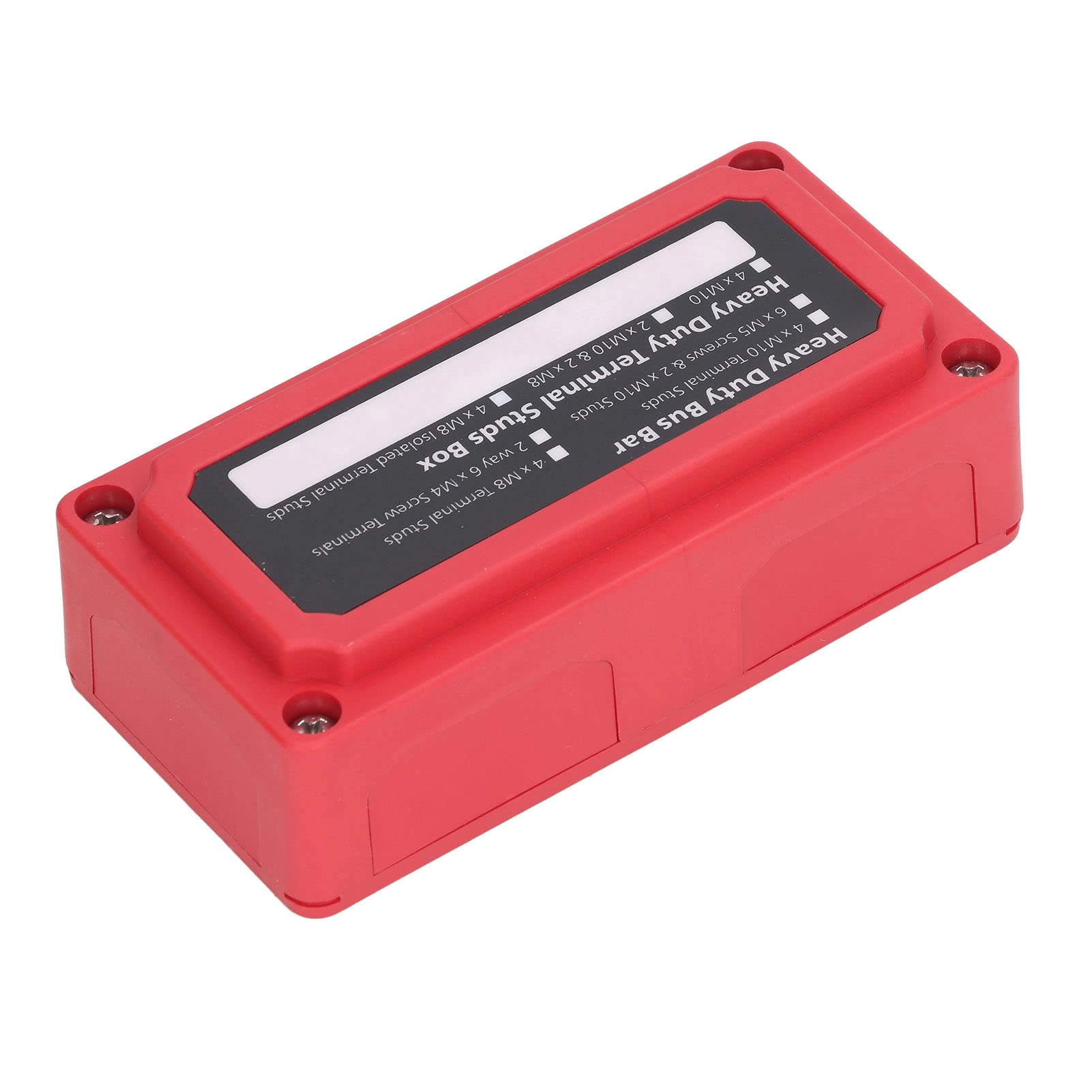 

J-ouuo Power Distribution Block, M8 Screw Terminal Busbar, DC 48V 300A, for Cars and Boats (Red)