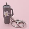 Popular Soft Rubber Stanley Cup Pendant Keychain - Creative Milk Tea Cup Keyring Available