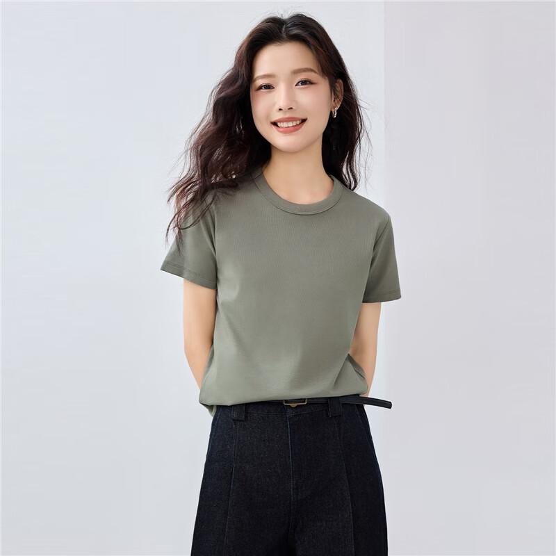 Giordano Women's Pure Cotton Basic Short Sleeve T-shirt