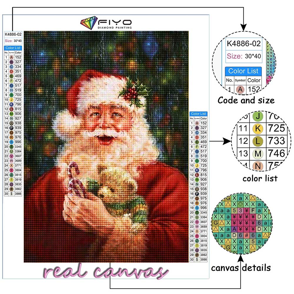 Cross Stitch Kit DIY Diamond Embroidery Christmas Tree Santa Snowman Diamond Painting Home Decor