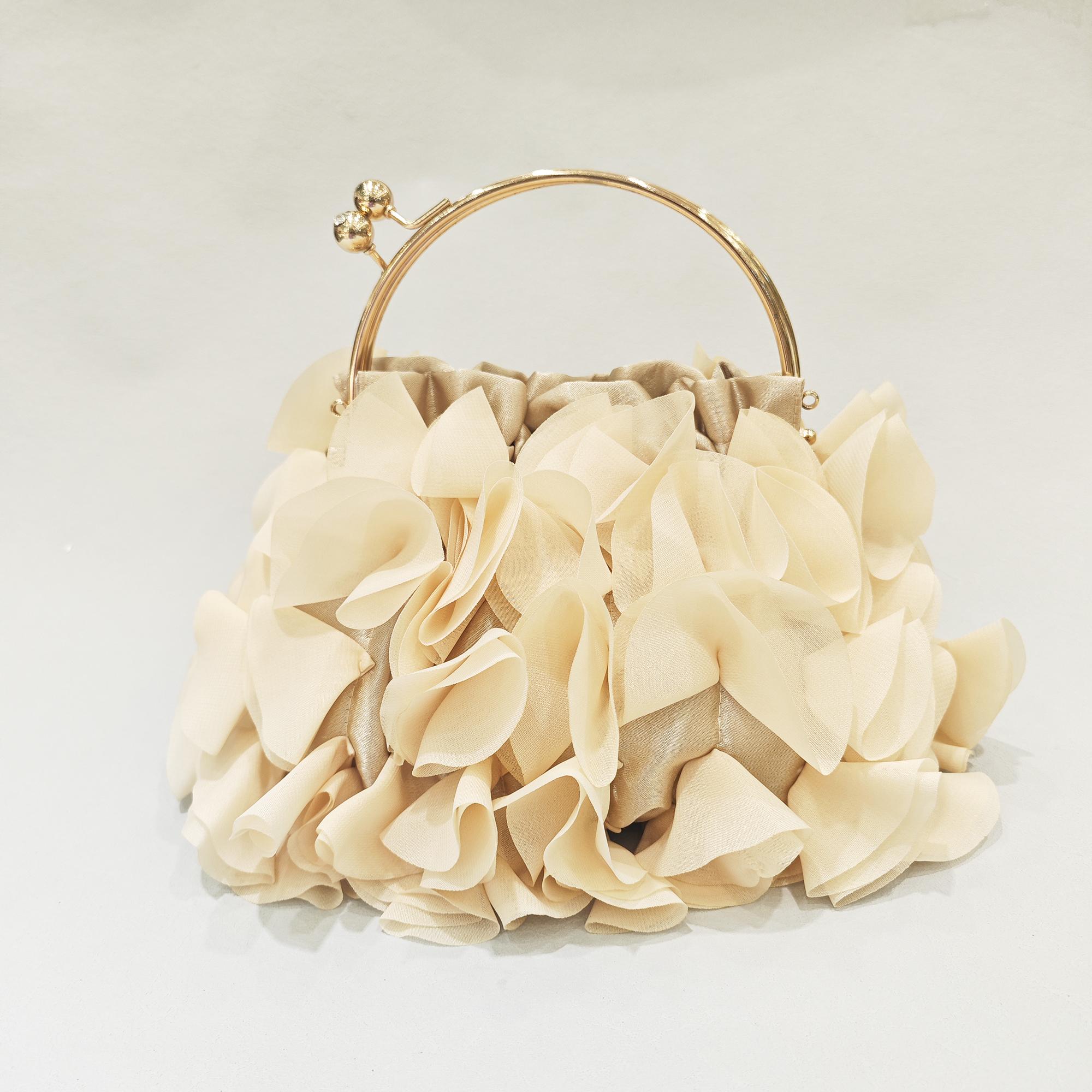 

Flower Satin Evening Clutch Bag Designer Women s Red/White Bridal Fashion Floral Wedding Party Purses Small Shoulder Handbag 27cmX20cmX15cm